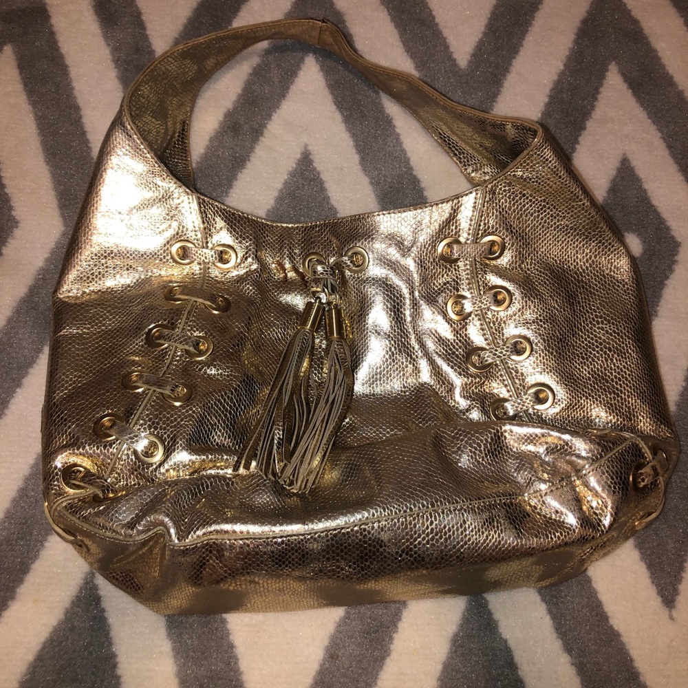 Gold Michael Kors Hobo Bag